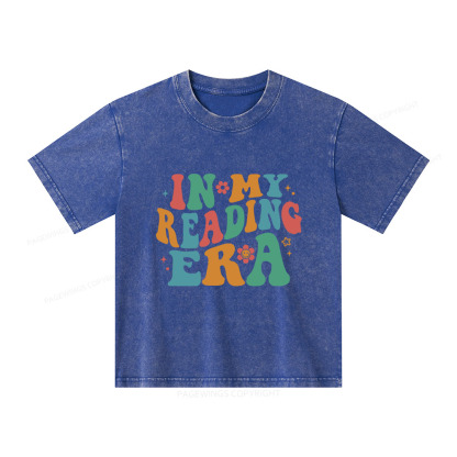 Pagewings In My Reading Era Unisex Kids Washed T-shirt