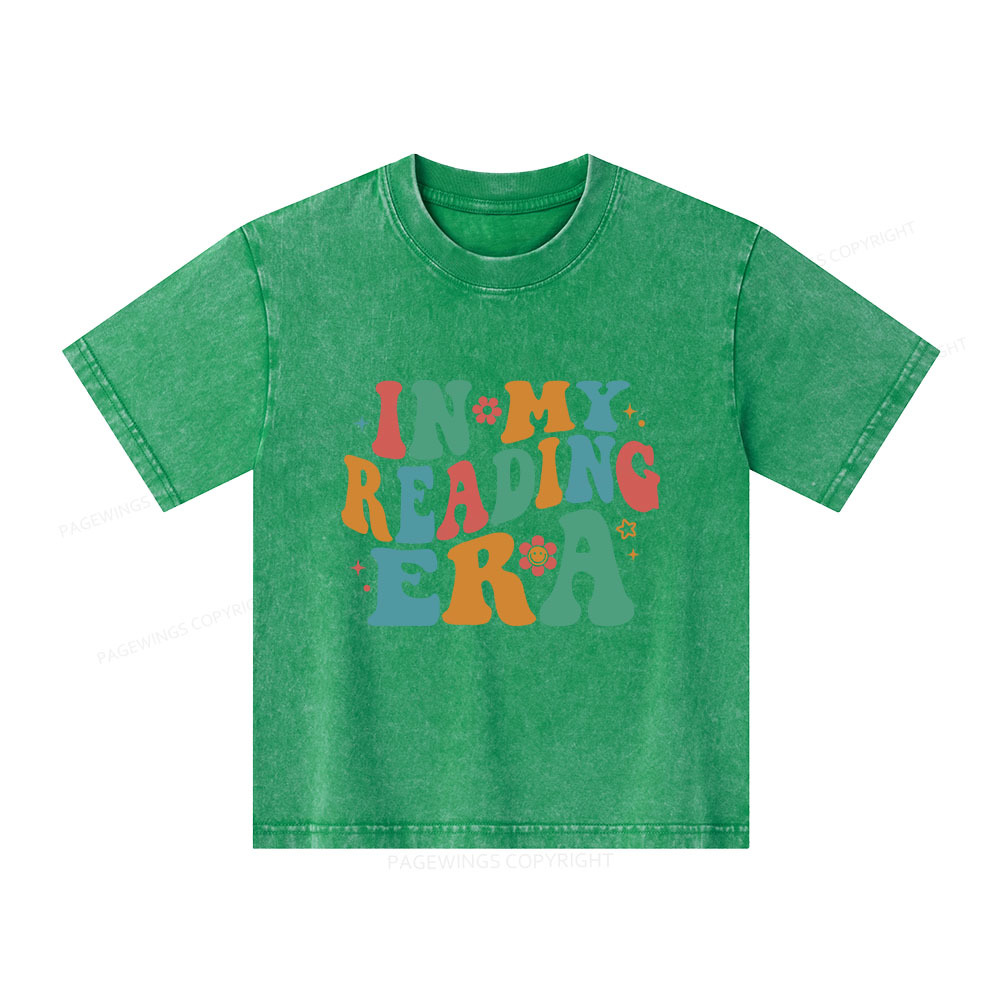 Pagewings In My Reading Era Unisex Kids Washed T-shirt