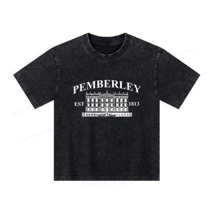 Pagewings Pemberley Unisex EST 1813 Unisex Kids Washed T-shirt