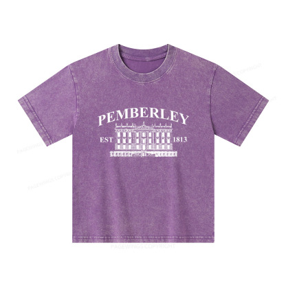 Pagewings Pemberley Unisex EST 1813 Unisex Kids Washed T-shirt