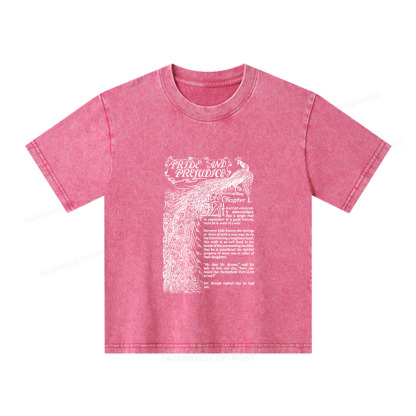 Pagewings Pride and Prejudice Unisex Kids Washed T-shirt