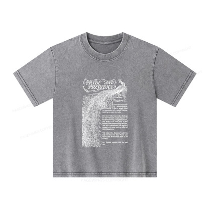 Pagewings Pride and Prejudice Unisex Kids Washed T-shirt