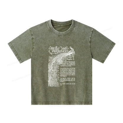 Pagewings Pride and Prejudice Unisex Kids Washed T-shirt