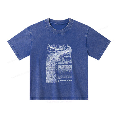 Pagewings Pride and Prejudice Unisex Kids Washed T-shirt