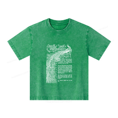 Pagewings Pride and Prejudice Unisex Kids Washed T-shirt