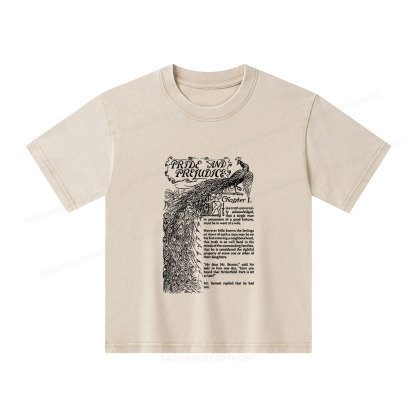Pagewings Pride and Prejudice Unisex Kids Washed T-shirt