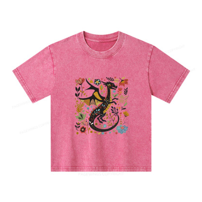 Pagewings Fantasy Reader Unisex Kids Washed T-shirt