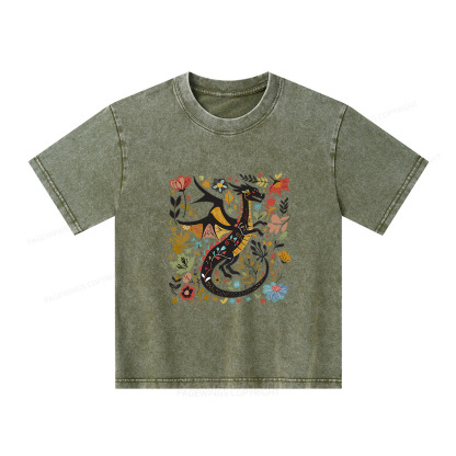 Pagewings Fantasy Reader Unisex Kids Washed T-shirt