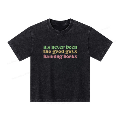Pagewings It's Never Been the Good Guys Banning Books Unisex Kids Washed T-shirt
