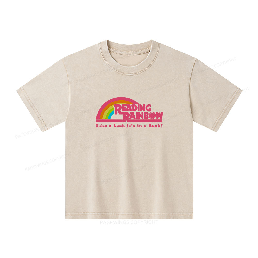 Pagewings Take a Look it's in a Book Unisex Kids Washed T-shirt