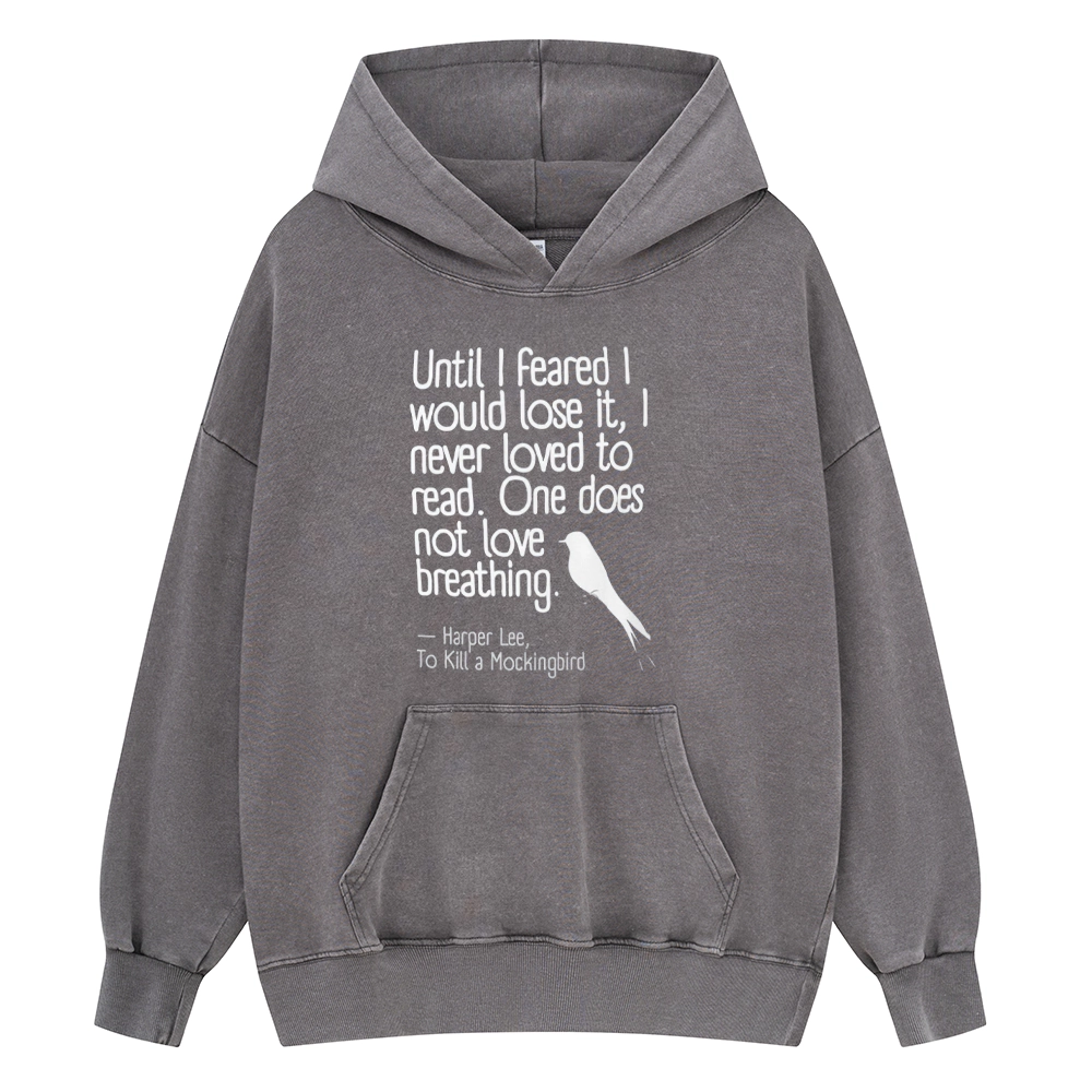 Pagewings To Kill a Mockingbird Reading Quote Unisex Washed Hoodie