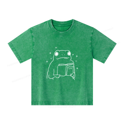 Pagewings Faerie Smut and Frogs Comfort Unisex Kids Washed T-shirt