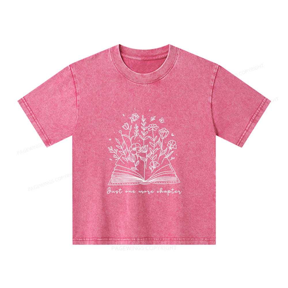 Pagewings Just One More Chapter Unisex Kids Washed T-shirt