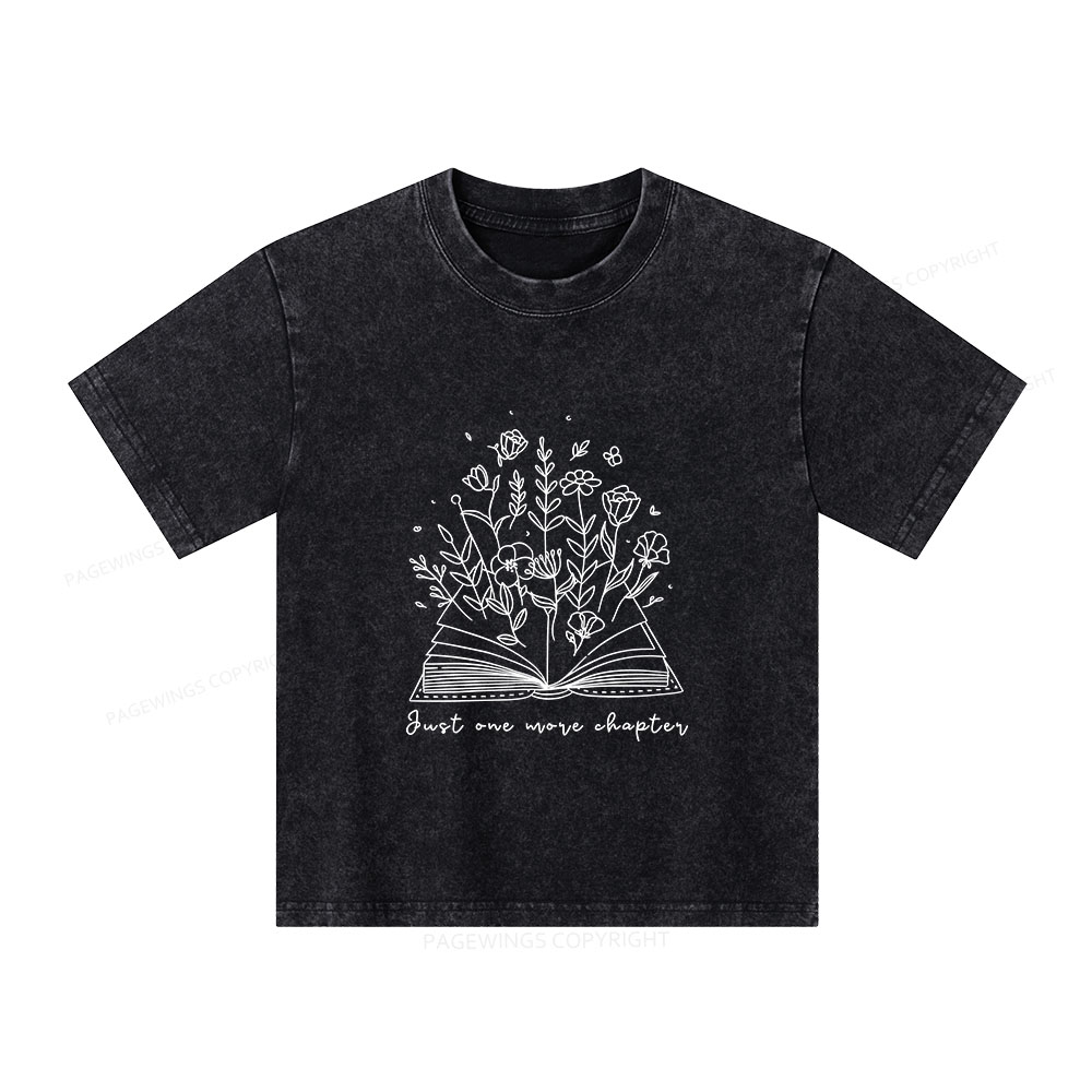 Pagewings  Just One More Chapter Unisex Kids Washed T-shirt