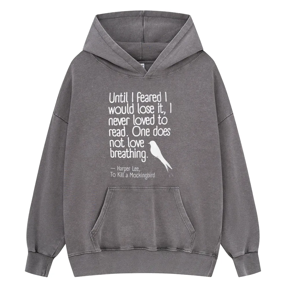 Pagewings To Kill a Mockingbird Reading Quote Unisex Washed Hoodie