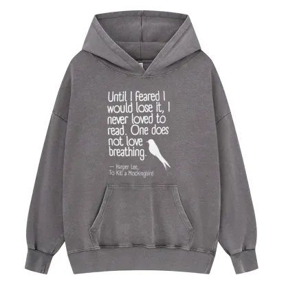 Pagewings To Kill a Mockingbird Reading Quote Unisex Washed Hoodie