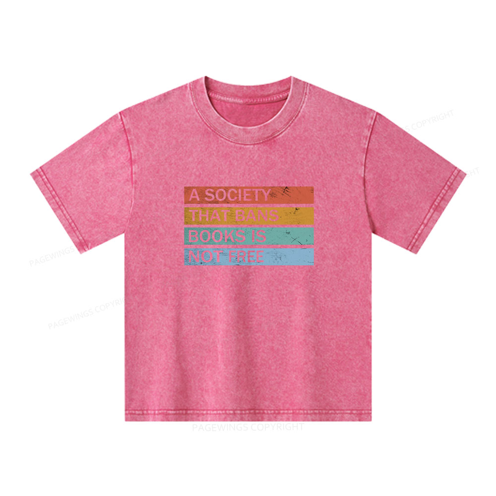 Pagewings Banned Books Shirt  Read Banned Books Unisex Kids Washed T-shirt