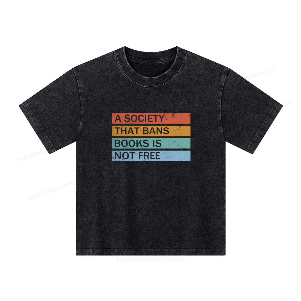 Pagewings Banned Books Shirt  Read Banned Books Unisex Kids Washed T-shirt