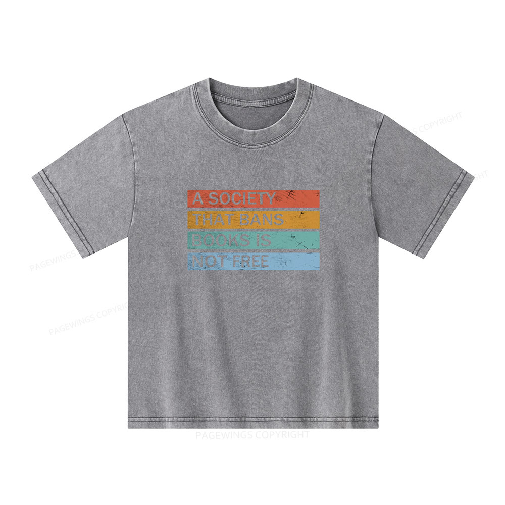 Pagewings Banned Books Shirt  Read Banned Books Unisex Kids Washed T-shirt