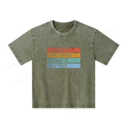 Pagewings Banned Books Shirt  Read Banned Books Unisex Kids Washed T-shirt