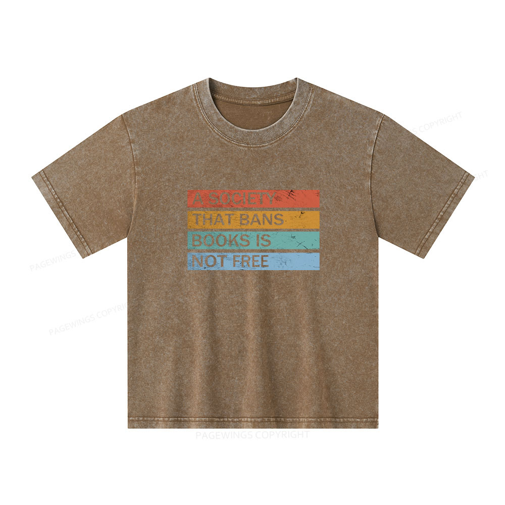Pagewings Banned Books Shirt  Read Banned Books Unisex Kids Washed T-shirt