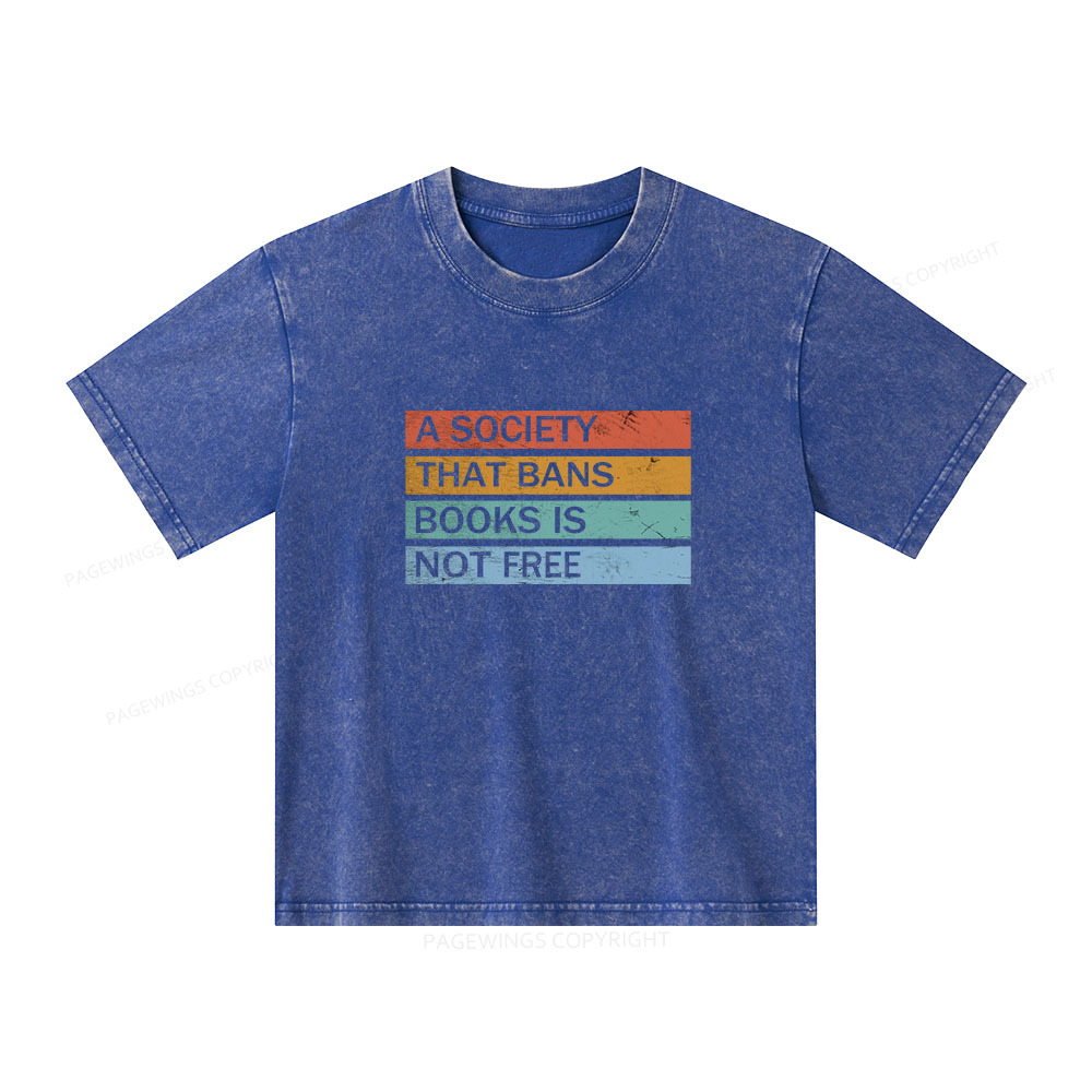 Pagewings Banned Books Shirt  Read Banned Books Unisex Kids Washed T-shirt