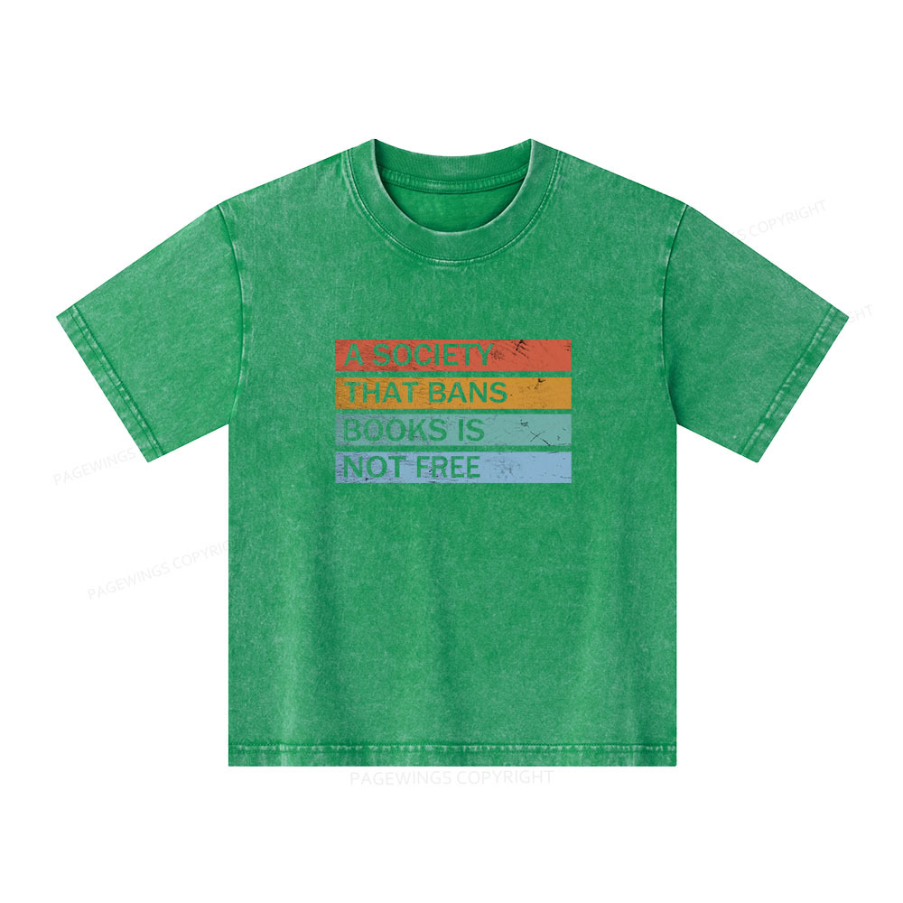 Pagewings Banned Books Shirt  Read Banned Books Unisex Kids Washed T-shirt