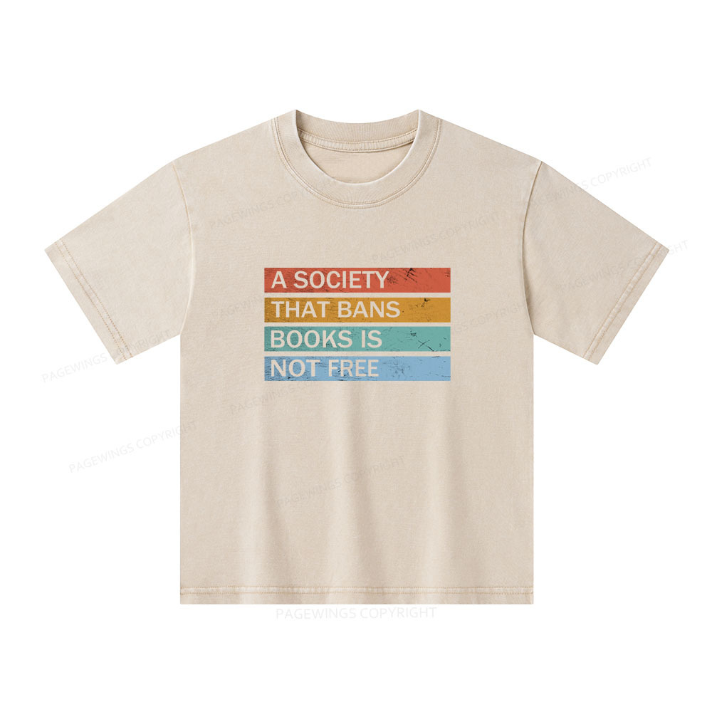 Pagewings Banned Books Shirt  Read Banned Books Unisex Kids Washed T-shirt