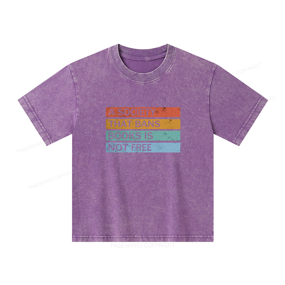 Pagewings Banned Books Shirt  Read Banned Books Unisex Kids Washed T-shirt
