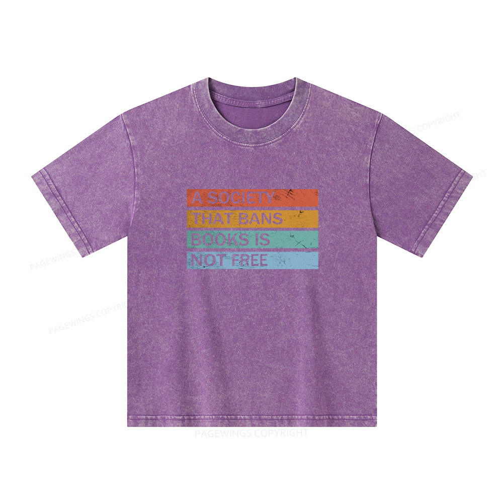 Pagewings Banned Books Shirt  Read Banned Books Unisex Kids Washed T-shirt