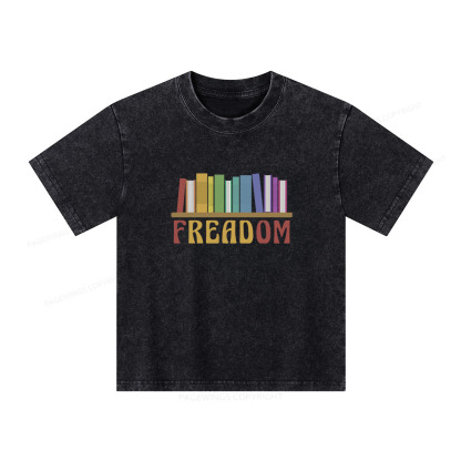 Pagewings Freadom Unisex Kids Washed T-shirt