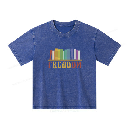 Pagewings Freadom Unisex Kids Washed T-shirt