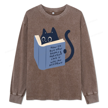 Pagewings How To Buy New Books Unisex Washed Long Sleeve T-shirt