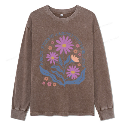 Pagewings Read Banned Books Shirt, Social Justice Gift Unisex Washed Long Sleeve T-shirt