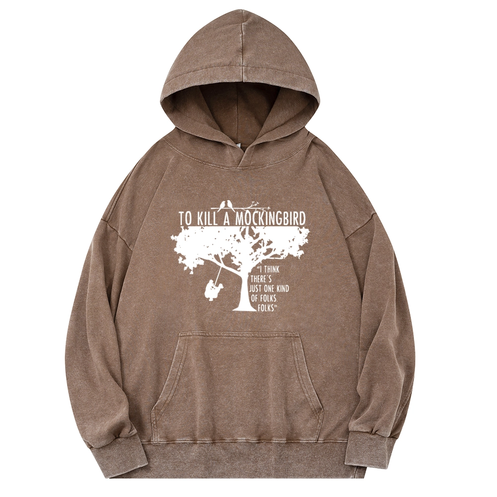 Pagewings To Kill a Mockingbird Unisex Washed Hoodie