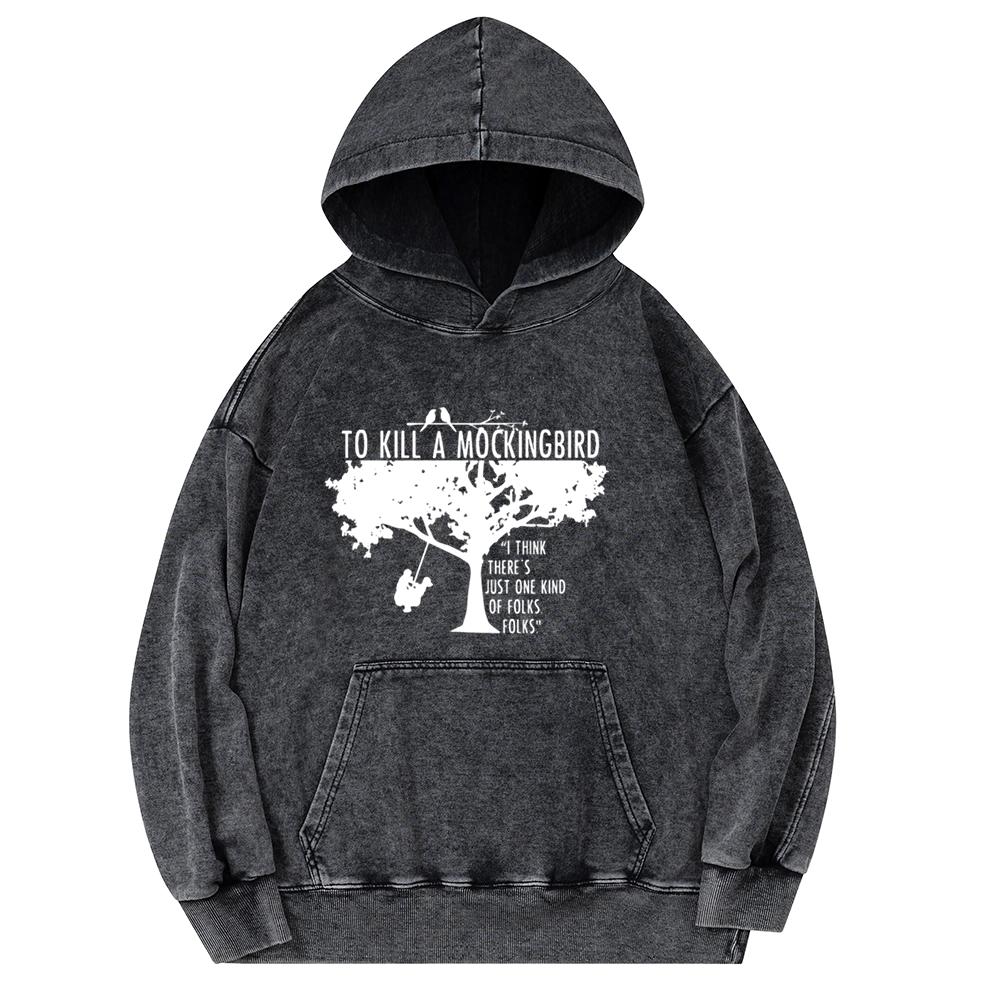 Pagewings To Kill a Mockingbird Unisex Washed Hoodie