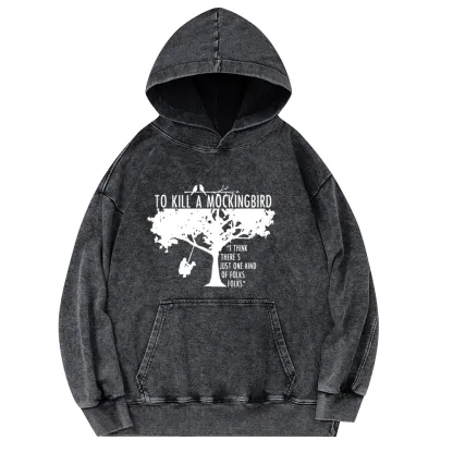 Pagewings To Kill a Mockingbird Unisex Washed Hoodie