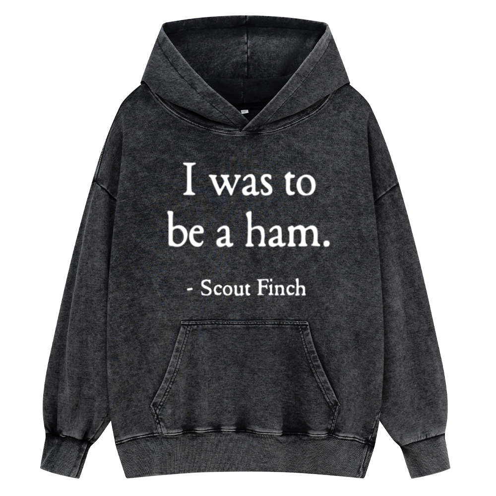 Pagewings I Was To Be A Ham Unisex Washed Hoodie