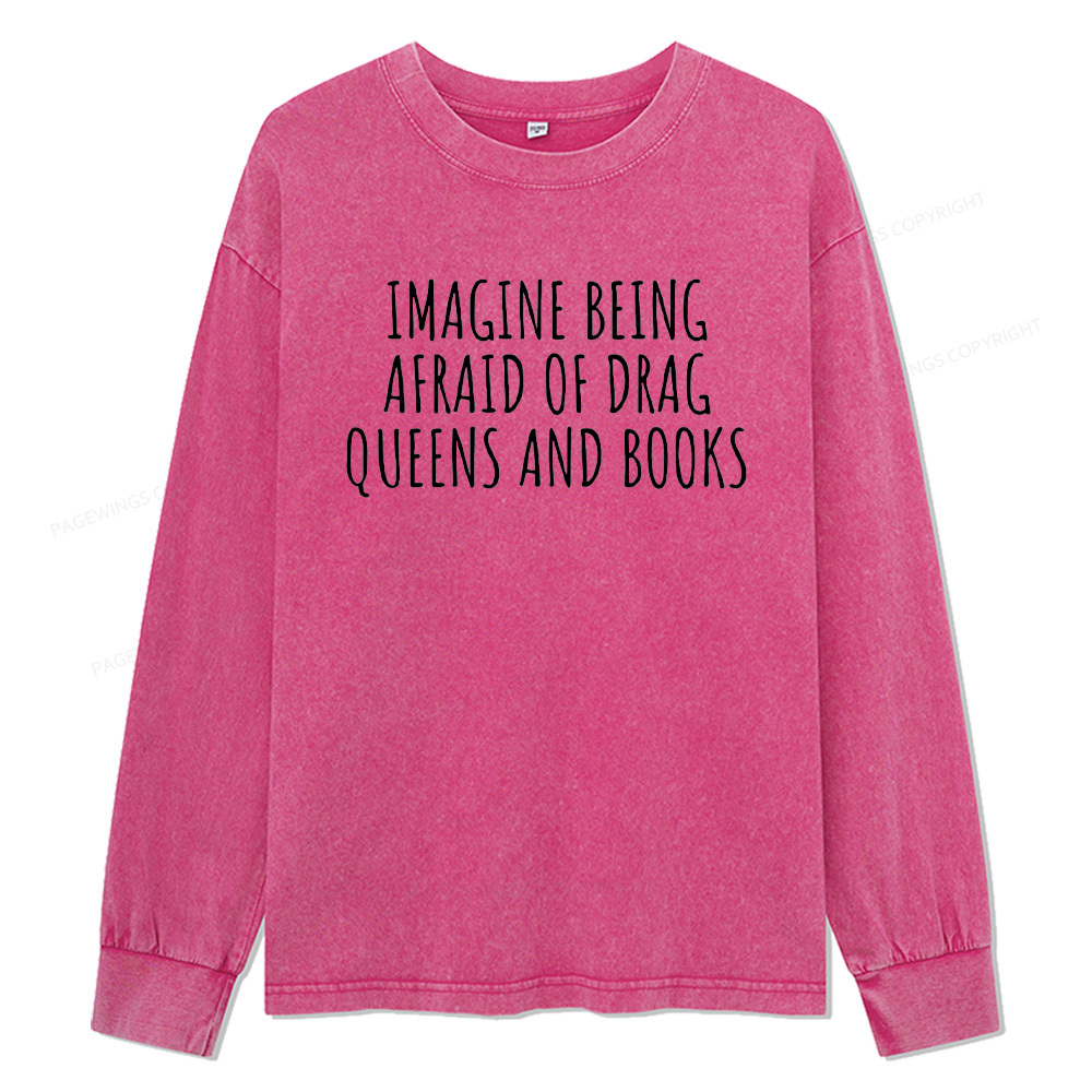 Pagewings Funny Liberal Shirt Unisex Washed Long Sleeve T-shirt