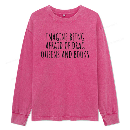 Pagewings Funny Liberal Shirt Unisex Washed Long Sleeve T-shirt