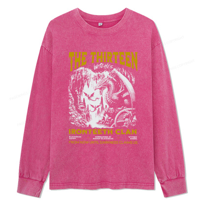 Pagewings The Thirteen Unisex Washed Long Sleeve T-shirt
