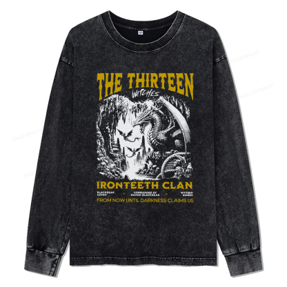 Pagewings The Thirteen Unisex Washed Long Sleeve T-shirt