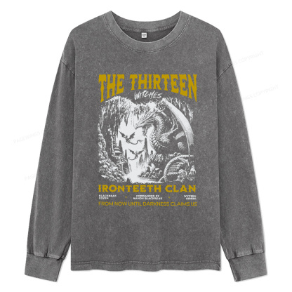 Pagewings The Thirteen Unisex Washed Long Sleeve T-shirt