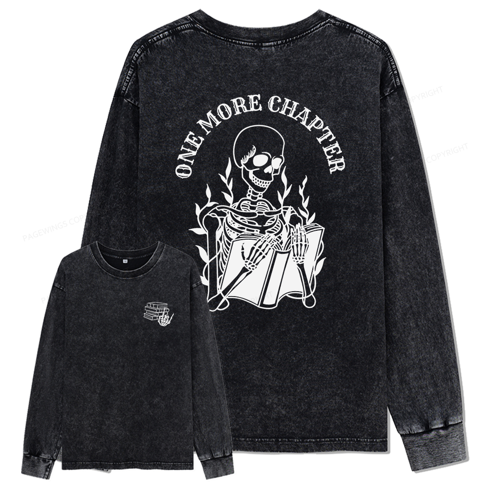 pagewings One More Chapter Unisex Washed Long Sleeve T-shirt