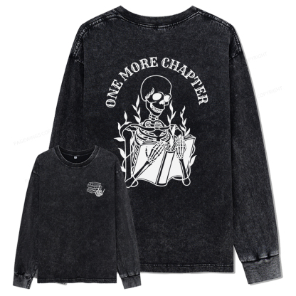 pagewings One More Chapter Unisex Washed Long Sleeve T-shirt