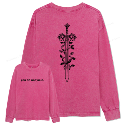 pagewings Throne of Glass Merch Unisex Washed Long Sleeve T-shirt