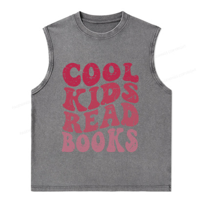 Pagewings Library Reader Book Nerd Unisex Washed Tank Top