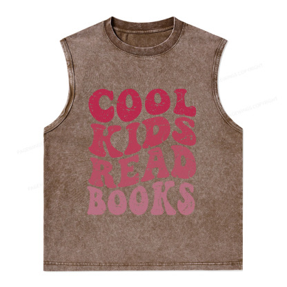 Pagewings Library Reader Book Nerd Unisex Washed Tank Top