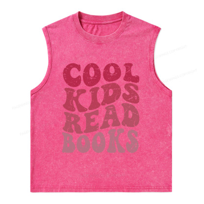 Pagewings Library Reader Book Nerd Unisex Washed Tank Top