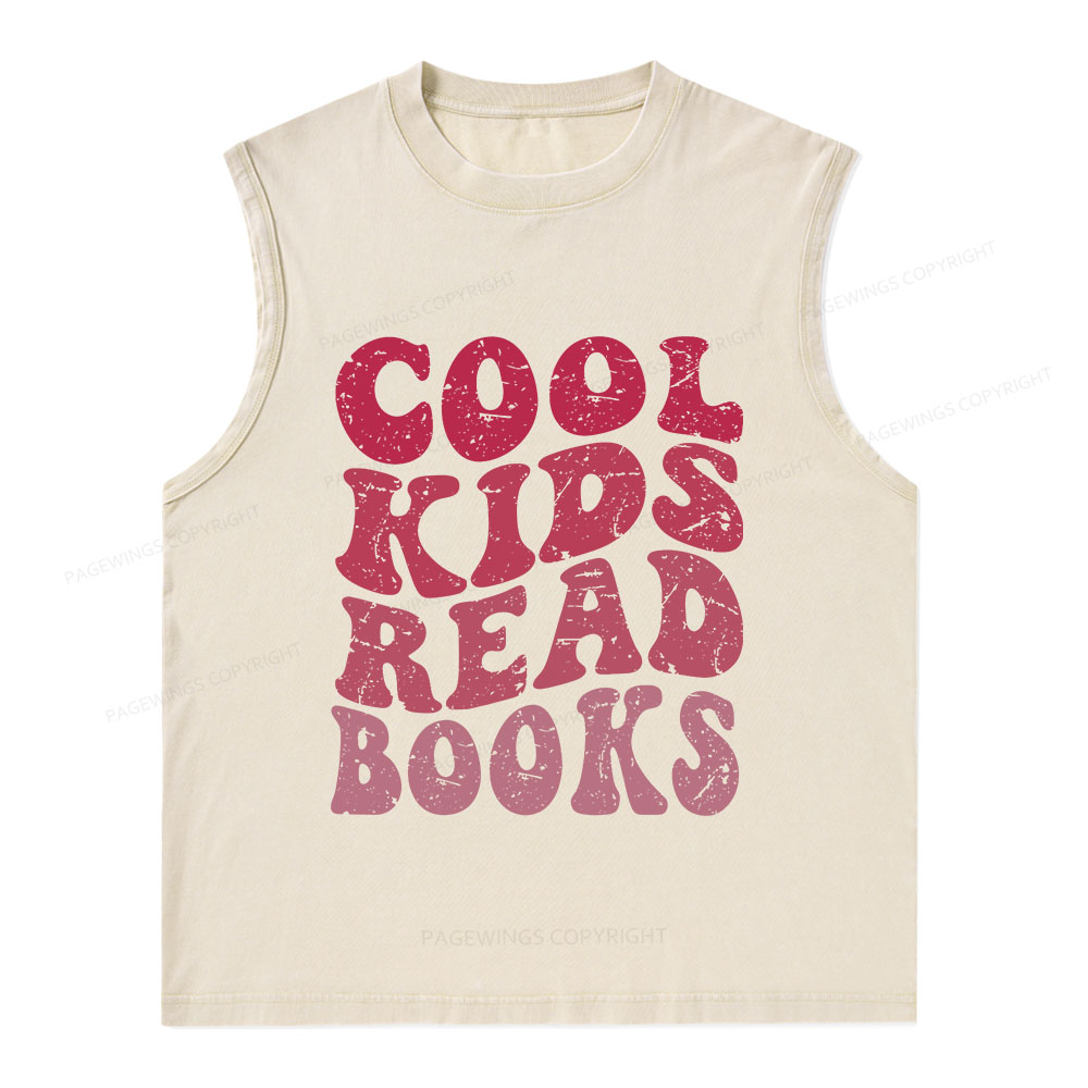 Pagewings Library Reader Book Nerd Unisex Washed Tank Top